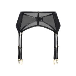 GUILTY PLEASURE Silhouette Shimmering Suspender Belt Schwarz