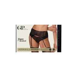 GUILTY PLEASURE Silhouette Shimmering Suspender Belt Schwarz