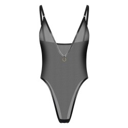 GUILTY PLEASURE Silhouette Lucent Low Cut Body Schwarz