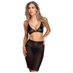 GUILTY PLEASURE Silhouette Sheer Stretch Skirt Schwarz