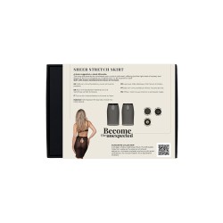 GUILTY PLEASURE Silhouette Sheer Stretch Skirt Schwarz