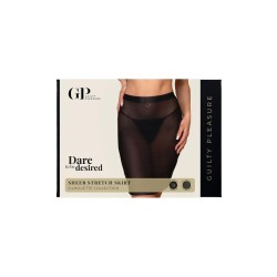 GUILTY PLEASURE Silhouette Sheer Stretch Skirt Schwarz