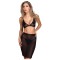 GUILTY PLEASURE Silhouette Sheer Stretch Skirt Schwarz