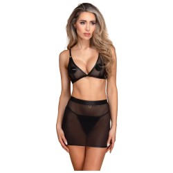 GUILTY PLEASURE Silhouette Mini Mesh Skirt Schwarz