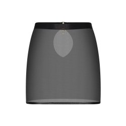 GUILTY PLEASURE Silhouette Mini Mesh Skirt Schwarz