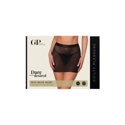 GUILTY PLEASURE Silhouette Mini Mesh Skirt Schwarz