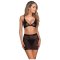 GUILTY PLEASURE Silhouette Mini Mesh Skirt Schwarz