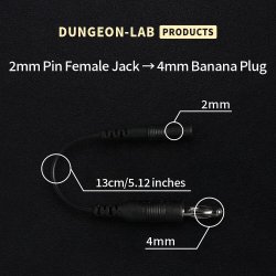 DUNGEON LAB Verbindungskabel 2-mm-Bananenbuchse zu 4-mm-Pin