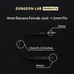 DUNGEON LAB Verbindungskabel 4-mm-Bananenbuchse auf 2-mm-Pin