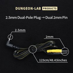 DUNGEON LAB Ersatzkabel 2,5-mm-Stecker auf 2x 2-mm-Pin