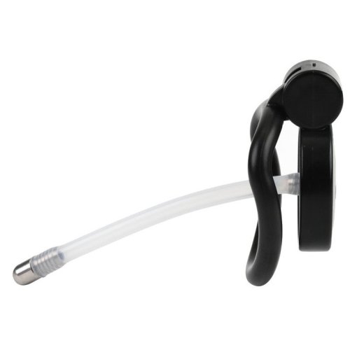 COCKLOCK Flat Zone Peniskäfig mit Harnröhrensonde 2,5 x 3,8 cm Schwarz