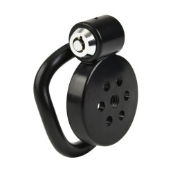 COCKLOCK Flat Zone Peniskäfig mit Harnröhrensonde 2,5 x 3,8 cm Schwarz