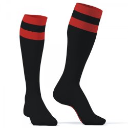 SNEAKXX "Hard" Fussball Socken Schwarz/Rot One...