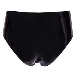 THE LATE X COLLECTION Slip mit Penis- und Hodensleeve aus Latex Schwarz