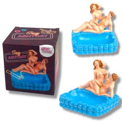KINKY PLEASURE OB154 Sexy Fucking Couple Ash Tray Blue