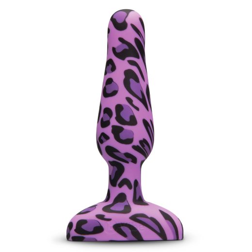 B-VIBE Novice Leopard Anal-Plug mit Vibration Violett