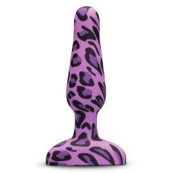 B-VIBE Novice Leopard Anal-Plug mit Vibration Violett
