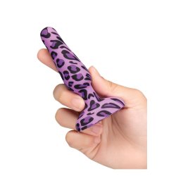 B-VIBE Novice Leopard Anal-Plug mit Vibration Violett