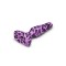 B-VIBE Novice Leopard Anal-Plug mit Vibration Violett