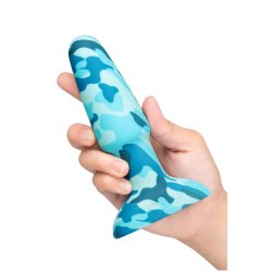 B-VIBE Rimming 2 Camo Anal-Plug mit Rotation & Vibration Blau