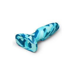B-VIBE Rimming 2 Camo Anal-Plug mit Rotation & Vibration Blau