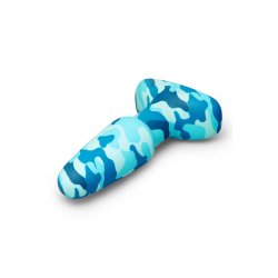 B-VIBE Rimming 2 Camo Anal-Plug mit Rotation & Vibration Blau