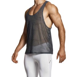 MODUS VIVENDI Abstract Net Tank Top Grau
