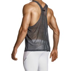MODUS VIVENDI Abstract Net Tank Top Grau