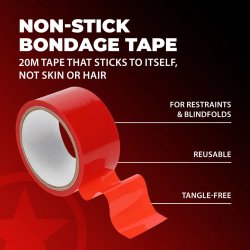 OUCH Bondage Tape Non-Sticky 20 m x 5 cm Red