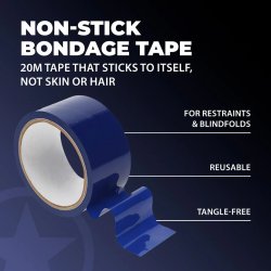 OUCH Bondage Tape Non-Sticky 20 m x 5 cm Navy Blue