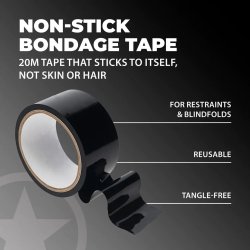 OUCH Bondage Tape Non-Sticky 20 m x 5 cm Schwarz