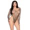 LEG AVENUE High-Cut Industrial Net Bodysuit One Size Schwarz