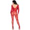 LEG AVENUE Lace Lingerie Bodystocking One Size Rot