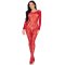 LEG AVENUE Lace Lingerie Bodystocking One Size Rot