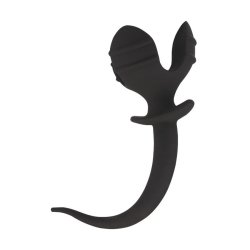 KINKY PUPPY Kleeblatt-Plug mit Hundeschwanz aus Silikon Schwarz