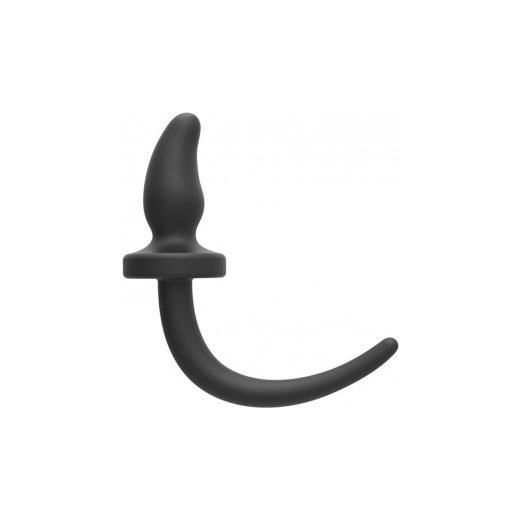 KINKY PUPPY Geschwungener Analplug mit Hundeschwanz aus Silikon Small Schwarz