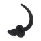 KINKY PUPPY Geschwungener Analplug mit Hundeschwanz aus Silikon Small Schwarz