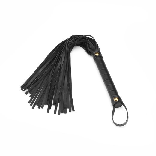 LIEBE SEELE Dark Candy Flogger aus PU-Leder Schwarz