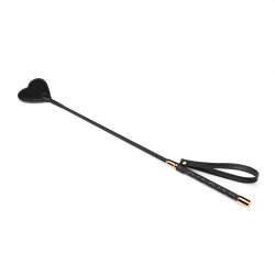 LIEBE SEELE Dark Candy Riding Crop mit Heart Shape Tip...