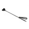 LIEBE SEELE Dark Candy Riding Crop mit Heart Shape Tip aus PU-Leder Schwarz