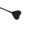 LIEBE SEELE Dark Candy Riding Crop mit Heart Shape Tip aus PU-Leder Schwarz