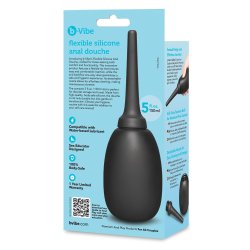 B-VIBE Flexible Silicone Anal Douche 150 ml Schwarz