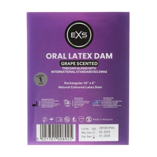 EXS Oral Dam Grape1 Stk.
