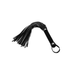 LIEBE SEELE Metallic Shade Flogger  aus PU-Leder Schwarz