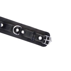 LIEBE SEELE Metallic Shade Ankle Cuffs aus PU-Leder Schwarz