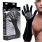 MASTER SERIES Pleasure Fister Texturierter Fist-Handschuh aus TPR Schwarz