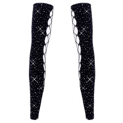 COTTELLI ACCESSOIRES Armstulpen mit Glitzersteinchen Schwarz