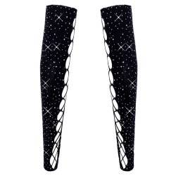 COTTELLI ACCESSOIRES Armstulpen mit Glitzersteinchen Schwarz