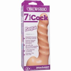 VAC U LOCK Raging Hard-Ons Dildo 7 Inch Cock Firmskyn Beige