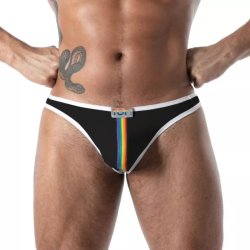 TOF Thong Pride Joyful Schwarz